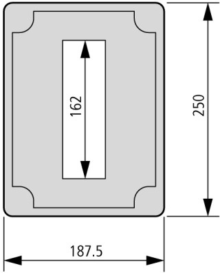 Изолированный щит, IP65 , для модульного оборудования , ВхШхД = 250x187.5x175 мм