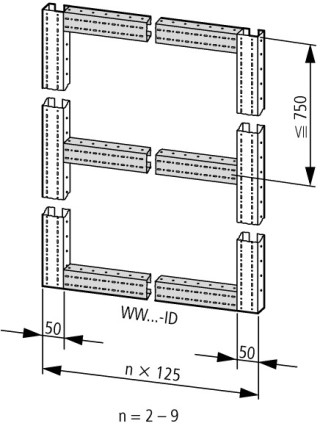 Крепление профиля , горизонтальное, L = 275мм