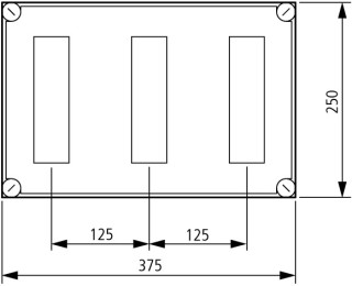 Изолированный щит, IP65 , для модульного оборудования , ВхШхД = 250x375x225 мм