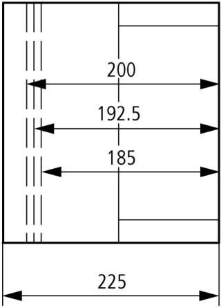 Изолированный щит с кабельными вводами , ВхШхД = 250x375x225 мм