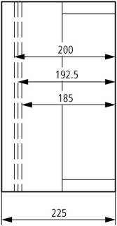 Изолированный щит с фланцами , ВхШхД = 750x375x266 мм