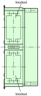 Изолированный щит, гладкие стенки, ВхШхД = 500x375x225 мм