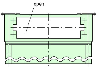 Изолированный щит, гладкие стенки, ВхШхД = 500x375x225 мм