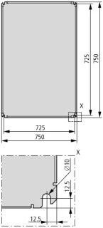 Монтажная плата, ШхВ = 800x800 мм