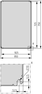 Монтажная плата, ШхВ = 1000x800 мм