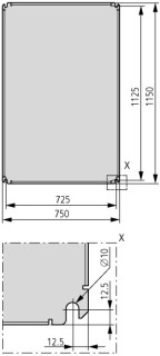 Монтажная плата, ДхШхВ = 2x800x1200 мм