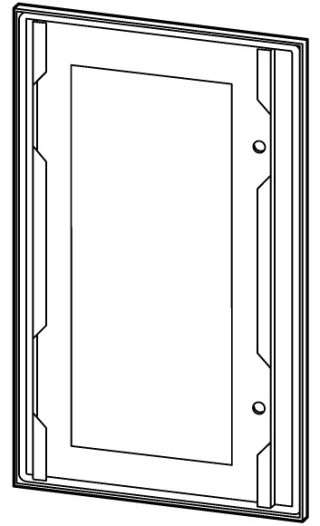 Дверь со стеклом, IP66, ДхШхВ = 15x400x500 мм