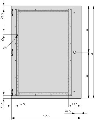 Дверь со стеклом, IP66, ДхШхВ = 15x400x800 мм