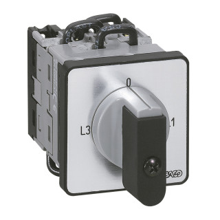 Переключатель электроизмерительных приборов - для амперметра - PR 12 - 6 контактов - 3 ТТ - крепление на дверце