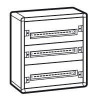 Распределительный шкаф с металлическим корпусом XL³ 160 - для модульного оборудования - 3 рейки - 600x575x147