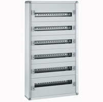 Распределительный шкаф с металлическим корпусом XL³ 160 - для модульного оборудования - 6 реек - 1050x575x147