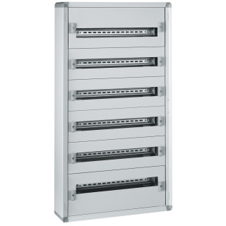 Распределительный шкаф с металлическим корпусом XL³ 160 - для модульного оборудования - 6 реек - 1050x575x147