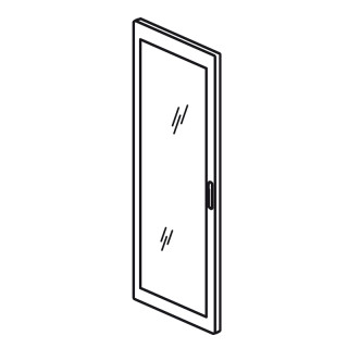 Реверсивная дверь остекленная - XL³ 4000 - ширина 725 мм