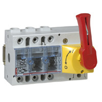 Выключатель-разъединитель Vistop - 160 A - 3П - рукоятка сбоку - красная рукоятка / желтая панель