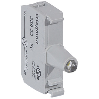 Блок подсветки для индикаторных кнопок и диффузоров - Osmoz - для комплектации - под винт - 48В~/= - белый