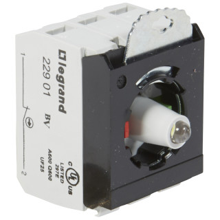 Комплектующий блок для кнопок - Osmoz - для комплектации - с подсв. - под винт - 24В~/= - Н.О.+Н.З. - белый - 3 поста