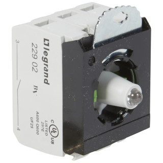 Комплектующий блок для кнопок - Osmoz - для комплектации - с подсветкой - под винт - 24В~/= - 2Н.О. - красный - 3 поста