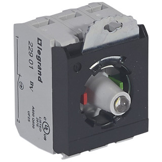 Комплектующий блок для кнопок - Osmoz - для комплектации - с подсв. - под винт - 230 В~ - Н.О.+Н.З. - белый - 3 поста