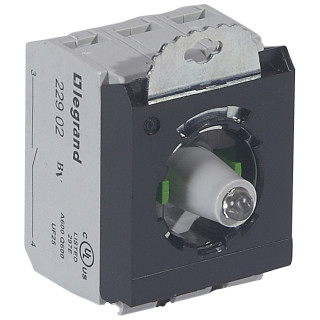 Комплектующий блок для кнопок - Osmoz - для комплектации - с подсветкой - под винт - 230 В~ - 2Н.О. - зеленый - 3 поста