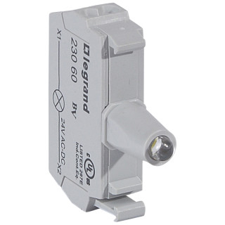 Блок подсветки для индикаторных кнопок и диффузоров - Osmoz - для комплектации - с пружинными клеммами - 24В~/= - белый