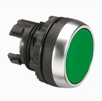 Кнопка с пружинным возвратом ∅ 22,3 - Osmoz - для комплектации - потайная головка - без подсветки - зеленый