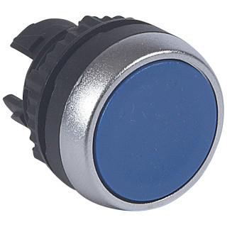 Кнопка с пружинным возвратом ∅ 22,3 - Osmoz - для комплектации - потайная головка - без подсветки - синий