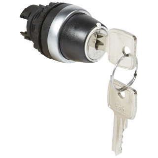 Переключатель с ключом № 455 - Osmoz - для комплектации - без подсветки - IP 66 - 3 положения с фиксацией и Ключ - 90°
