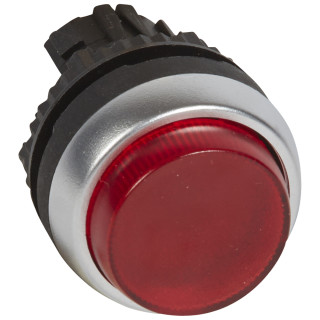 Головка с пружинным возвратом ∅ 22,3 - Osmoz - для комплектации - с подсветкой - с выступающим толкателем - красный