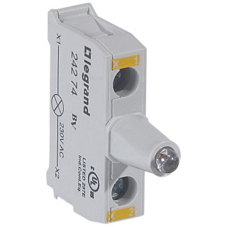 Блок со встроенным светодиодом для головок - Osmoz - для кнопочных постов - 230 В~ - желтый
