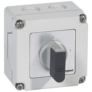 Переключатель - положение вкл/откл - PR 12 - 1П - 1 контакт - в коробке 76x76 мм