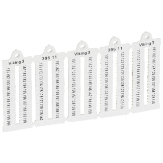 Листы с этикетками для клеммных блоков Viking 3 - горизонтальный формат - шаг 5 мм - цифры от 101 до 200