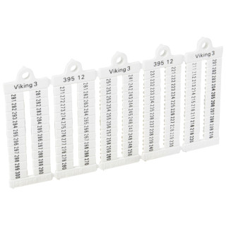 Листы с этикетками для клеммных блоков Viking 3 - горизонтальный формат - шаг 5 мм - цифры от 201 до 300
