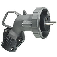 Угловая вилка Hypra - IP 66/67-55 - 2К+3 - 250 В - бытовое назначение - 16 А - пластик
