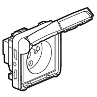 Розетка 2К+З - с блокировкой - с винтовыми зажимами - французский стандарт - Программа Plexo - серый - 16 A - 250 В