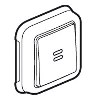 Кнопочный выключатель с подсветкой - Н.О. + Н.З. контакты - Программа Plexo - серый - 10 A