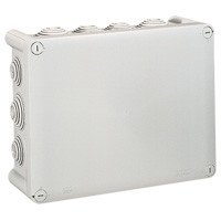 Коробка прямоугольная - 220x170x86 - Программа Plexo - IP 55 - IK 07 - серый - 14 кабельных вводов - 750 °C