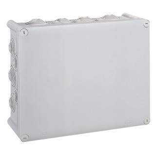 Коробка прямоугольная - 310x240x124 - Программа Plexo- IP 55 - IK 07 - серый - 24 кабельных ввода - 750 °C