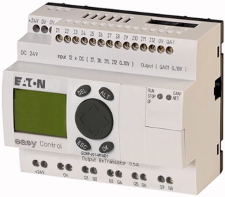 Компактный контроллер , 24VDC , 12DI (из которых 4 AI ) , 8 DO (T) 1AO , CAN, дисплей