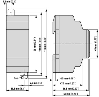 Импульсный источник питания, 100-240VAC/24VDC/12VDC , 0.35A/0.02A , 1- фаза