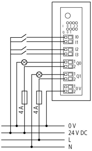 Модуль Ввод/Вывод  SWD , 24VDC , 4DI , 2DO реле , 3А