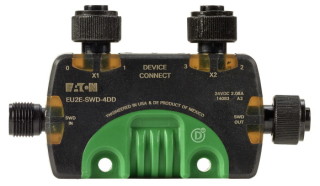 SWD T-Connector модуль ввода/вывода IP67, 24 В пост. тока, четыре входа/выхода с питанием, с возможностью настройки, два гнезда входа/выхода M12