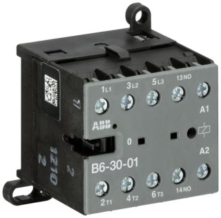 Мини-контактор B6-30-01-01 (9A при AC-3 400В), катушка 24В АС, с винтовыми клеммами