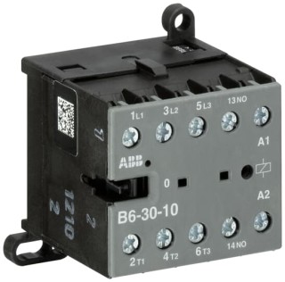 Мини-контактор B6-30-10-01 (9A при AC-3 400В), катушка 24В АС, с винтовыми клеммами