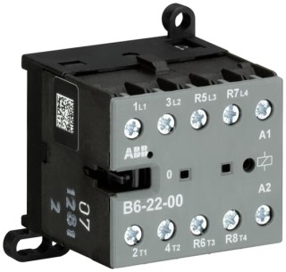 Мини-контактор B6-22-00-01 (9A при AC-3 400В), катушка 24В AС, с винтовыми клеммами