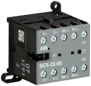 Мини-контактор BC6-22-00-01 (9A при AC-3 400В), катушка 24В DС, с винтовыми клеммами