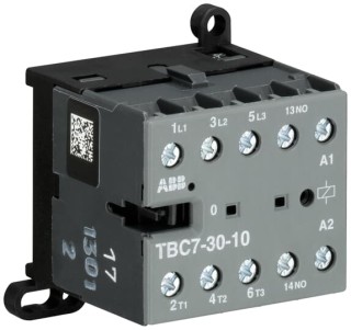 Мини-контактор TBC7-30-10-51 (12A при AC-3 400В), катушка 17-32B DC, с винтовыми клеммами