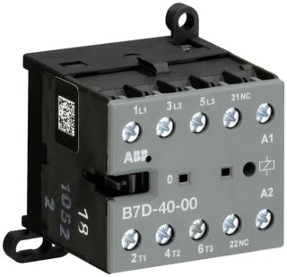Мини-контактор В7D-40-00-01 (12A при AC-3 400В), катушка 24В DC, с винтовыми клеммами
