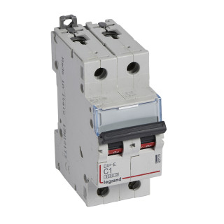 Автоматический выключатель DX³-E 6000 - 6 кА - тип характеристики C - 2П - 230/400 В~ - 1 А - 2 модуля