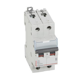 Автоматический выключатель DX³ 6000 - 10 кА - тип характеристики B - 2П - 230/400 В~ - 1 А - 2 модуля