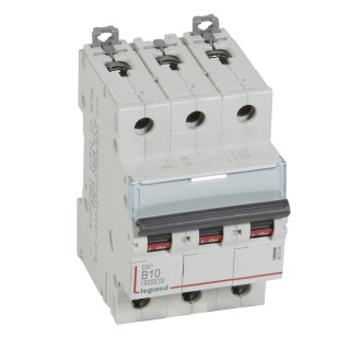 Автоматический выключатель DX³ 6000 - 10 кА - тип характеристики B - 3П - 400 В~ - 10 А - 3 модуля